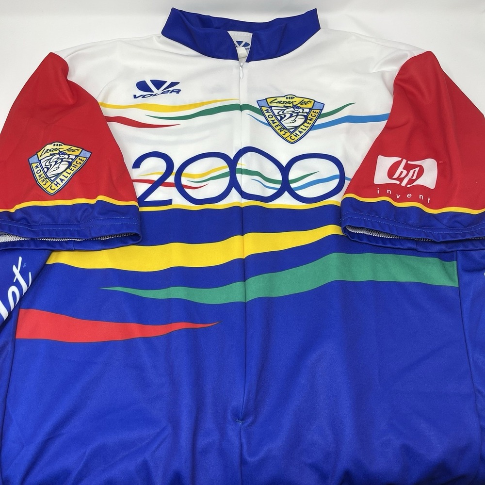 Vintage 2000 HP LaserJet Women's Challenge Voler Cycling Jersey 2XL USA Made